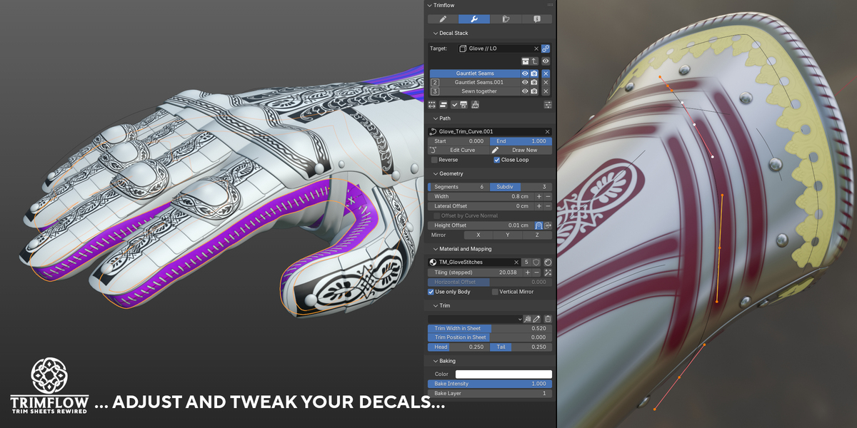 Trimflow V2.1.1 fro Blender 贴画纹理绘制插件