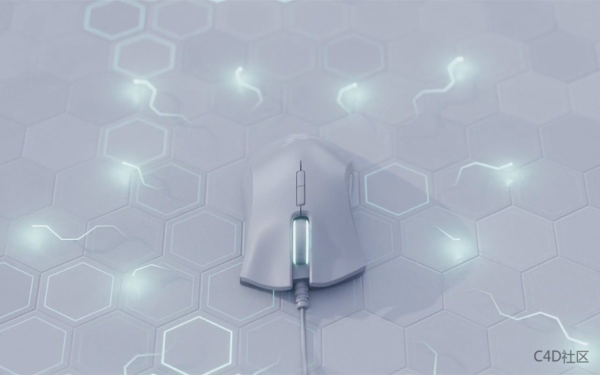 简约而又不失炫酷的白色鼠标产品三维动画