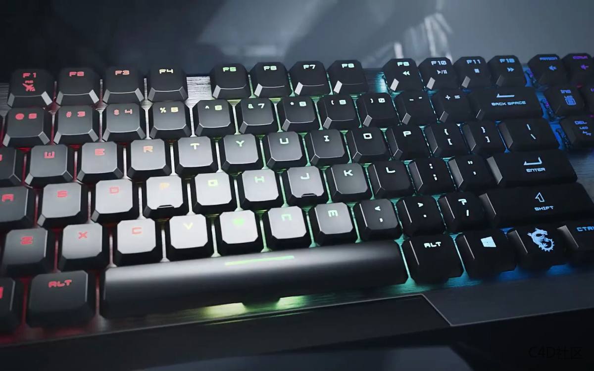 微星 Gk50机械键盘产品动画