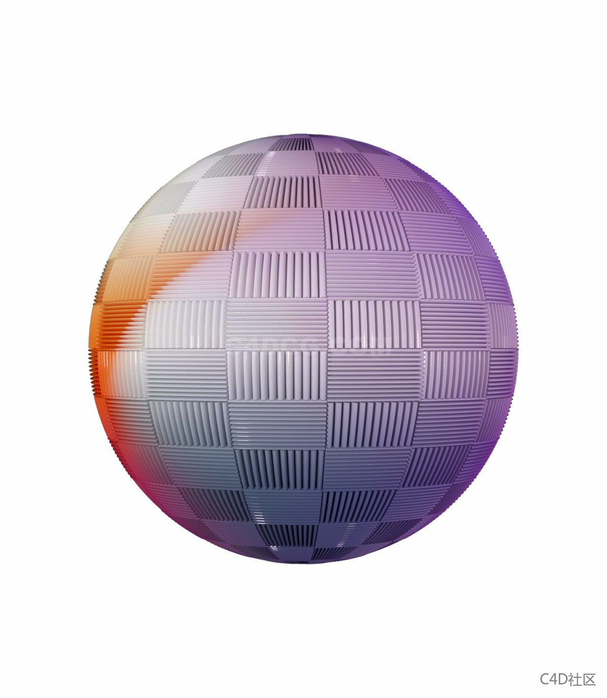 棋盘格置换纹理贴图：横纵向排布黑白纹理贴图