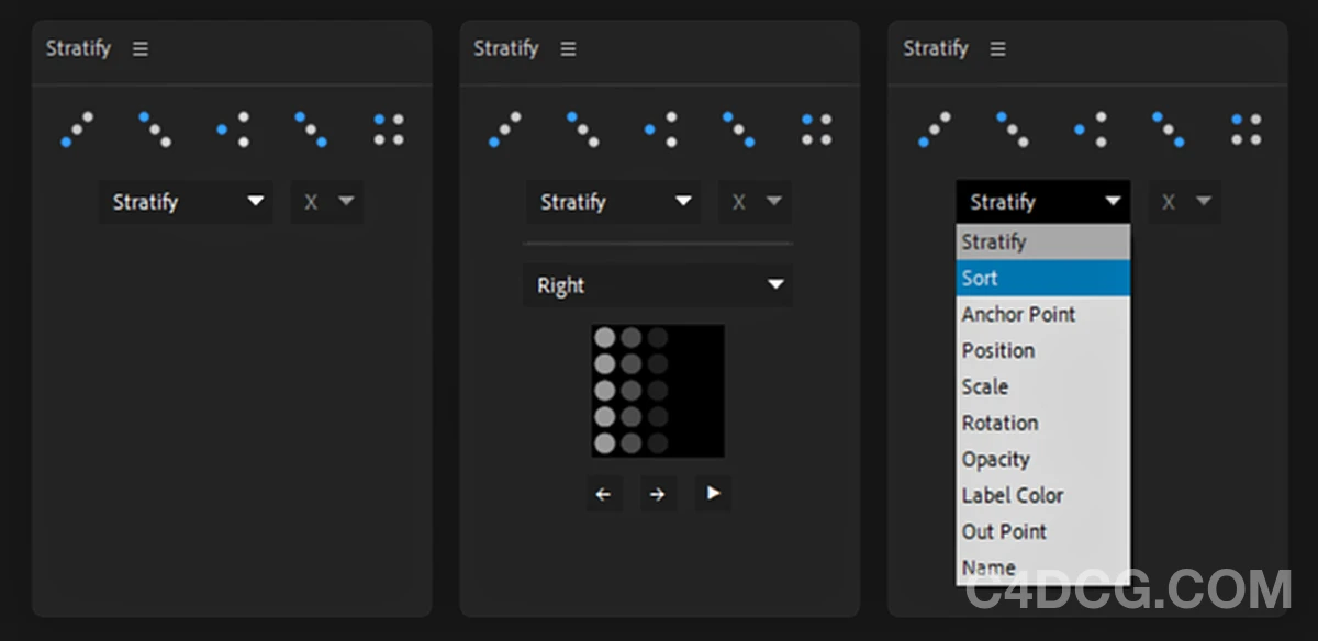 Stratify v1.4 Fro After Effects 图层偏移交错排列动画脚本