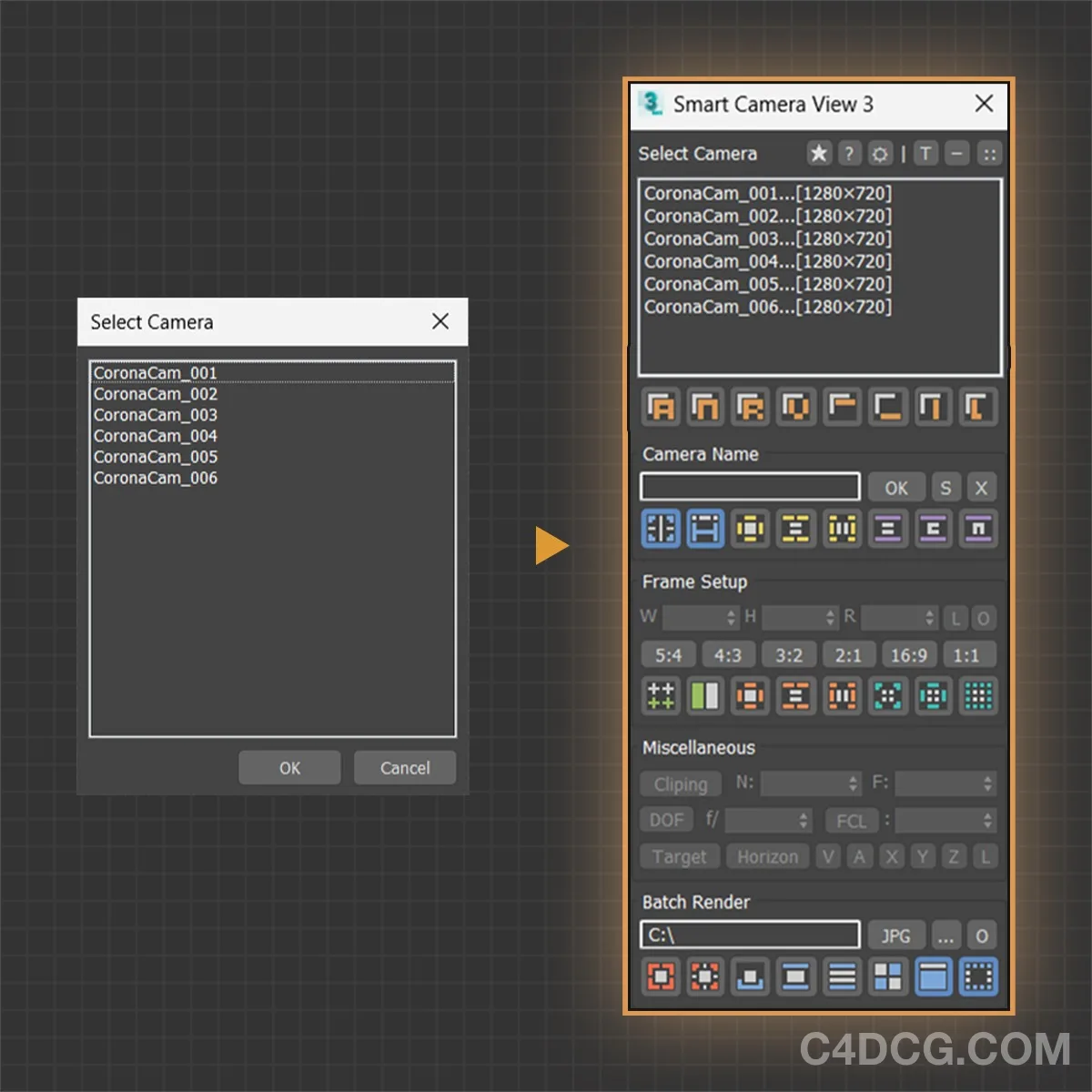 Smart Camera View v3.93 for 3ds Max Intelligent camera perspective plugin