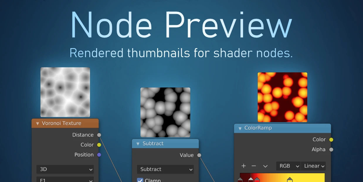 Node Preview v1.21 Fro Blender 节点缩略图可视化预览插件