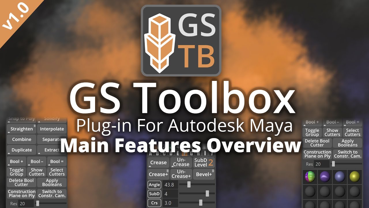 GS Toolbox v1.2 fro Maya辅助建模插件