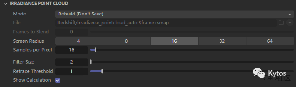Readshift 渲染设置 Global Illumination Irradiance Point Cloud 009