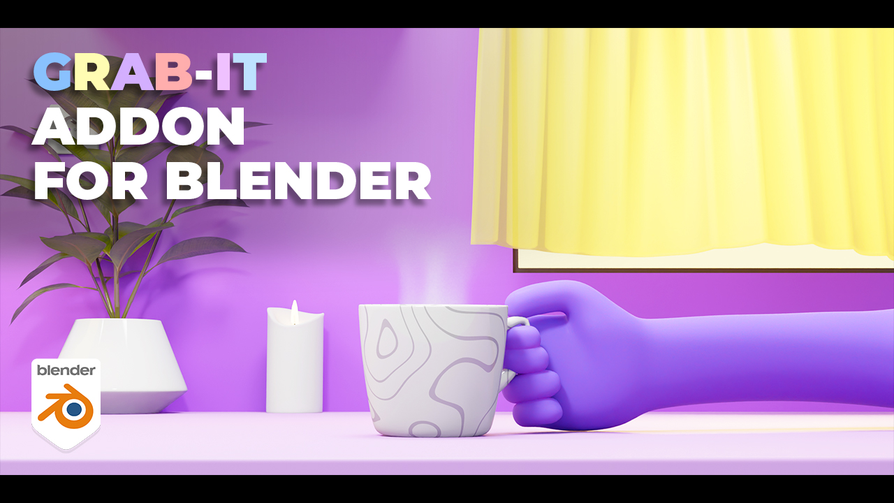 Grab-it V1.0.5 Fro Blender 模型附加拾取交互插件