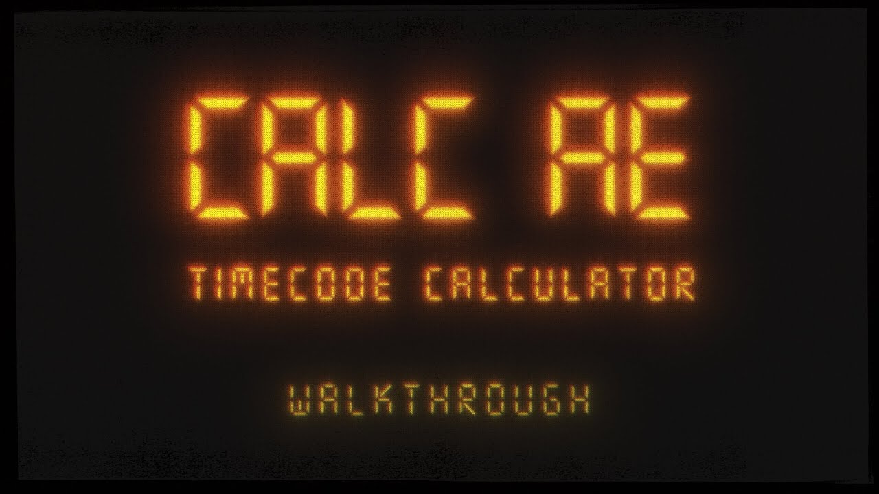 Calc AE V1.0 fro After Effects 时间码计算脚本