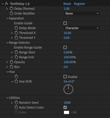 AEscripts TextDelay v1.7.6 For After Effects 文字延迟动画制作插件