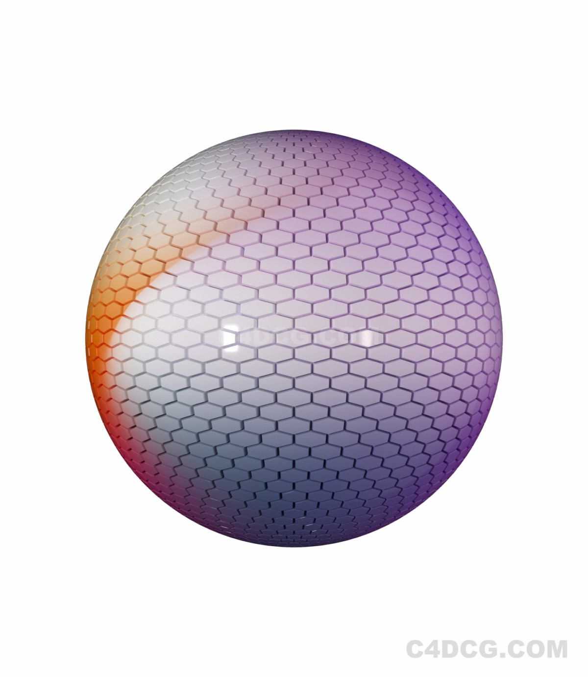 97 六边形凸出置换纹理贴图