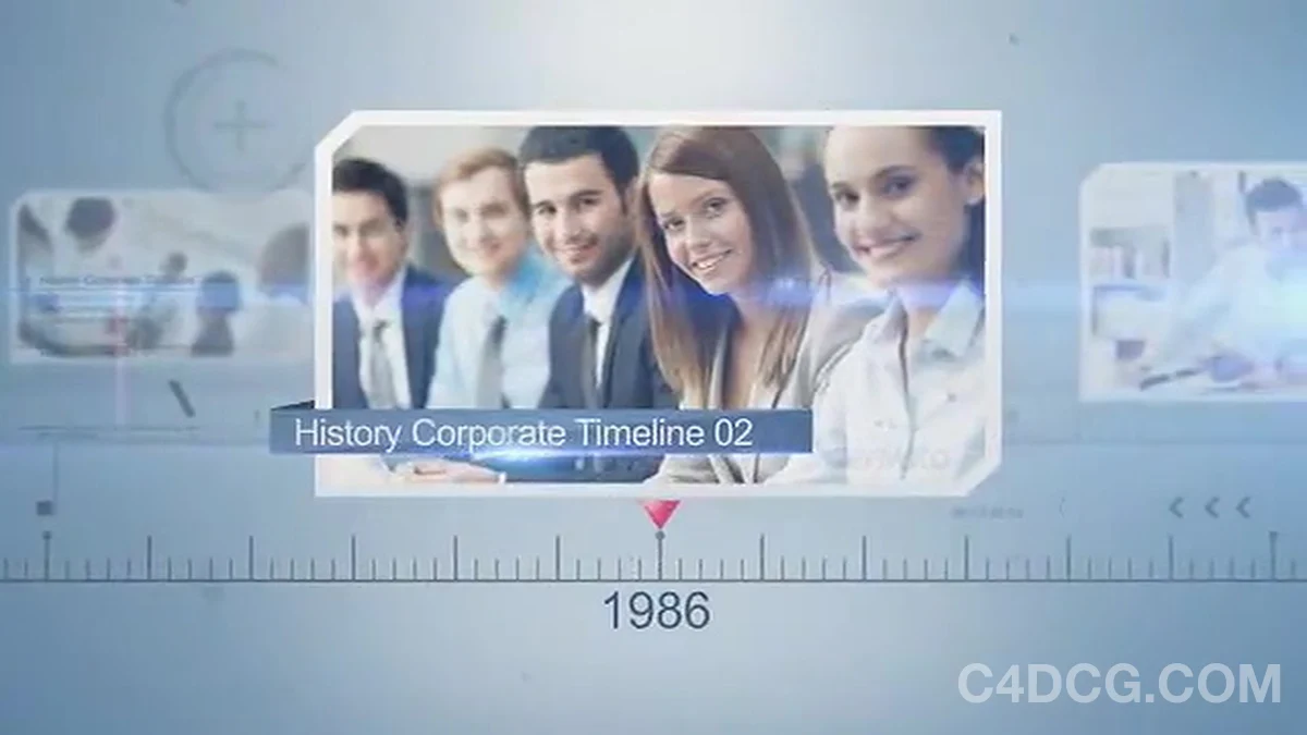 科技感时间轴宣传介绍模板-History Corporate Timeline