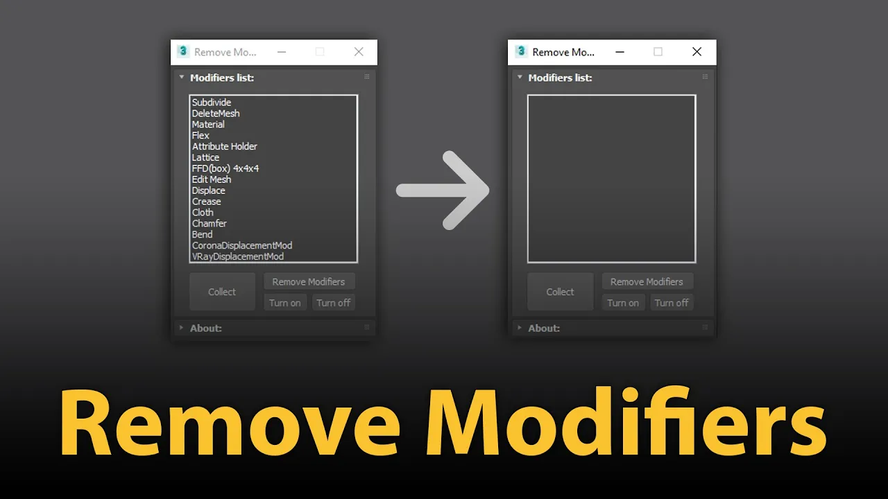 Remove Modifiers V1.3 For 3DS MAX 修改器移除插件