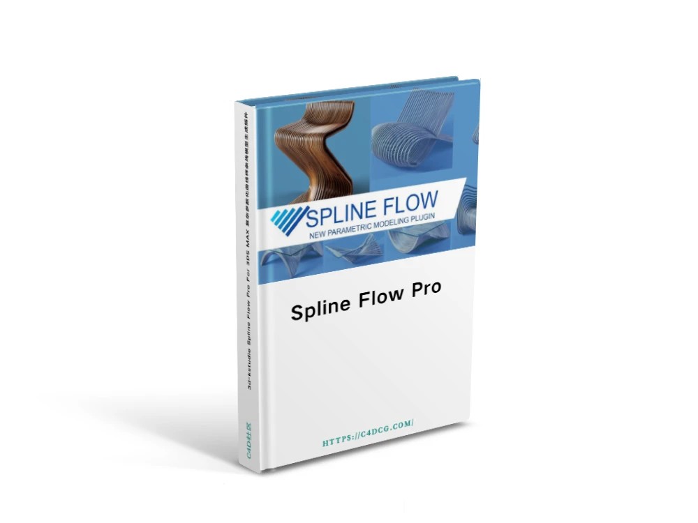 3d-kstudio Spline Flow Pro 0.9.136.63 For 3DS MAX 复杂参数化曲线样条线模型生成插件