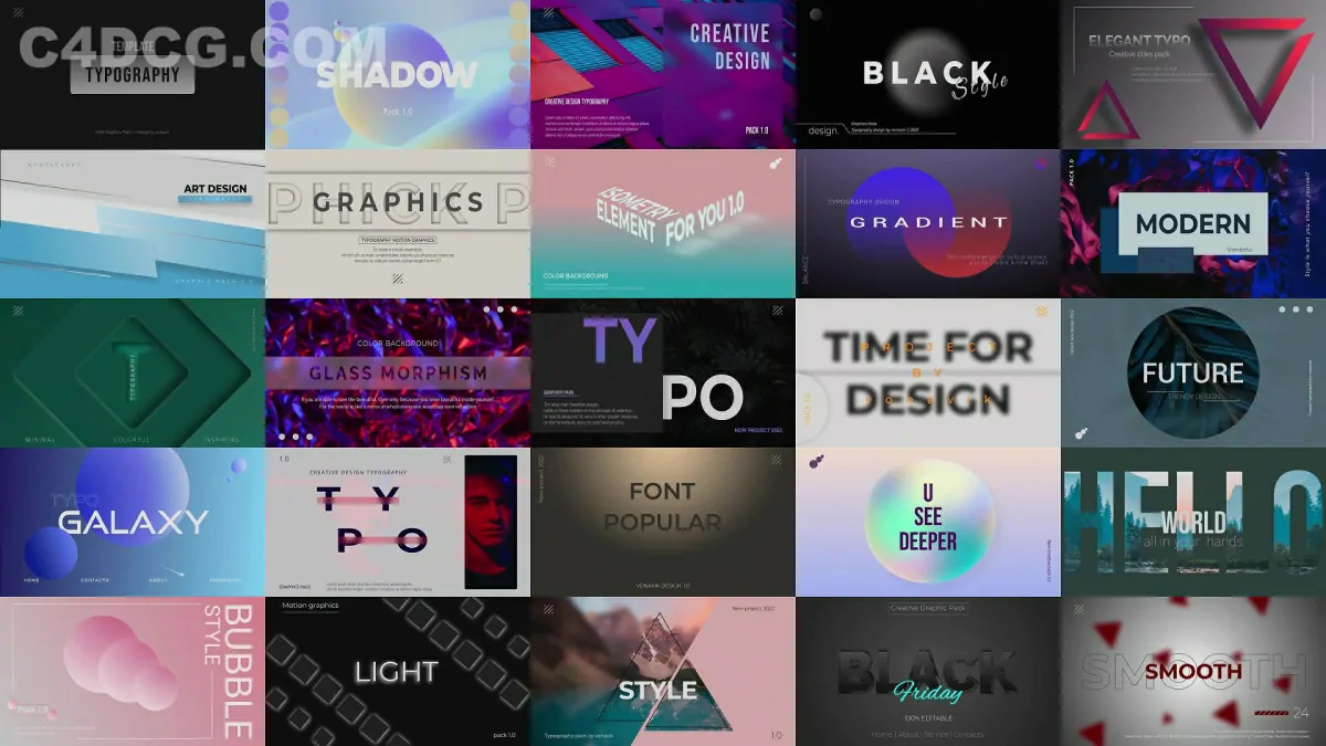 25组文字标题排版动画-Typography