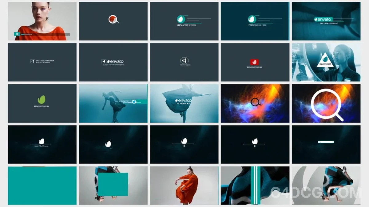 20组时尚创意LOGO片头动画模板 – 20 Logo Pack