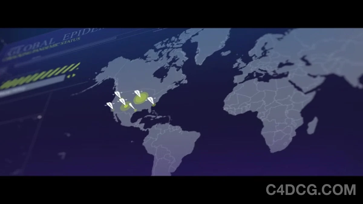 科技感设计场景hud模板 - Hud Typo And Elements