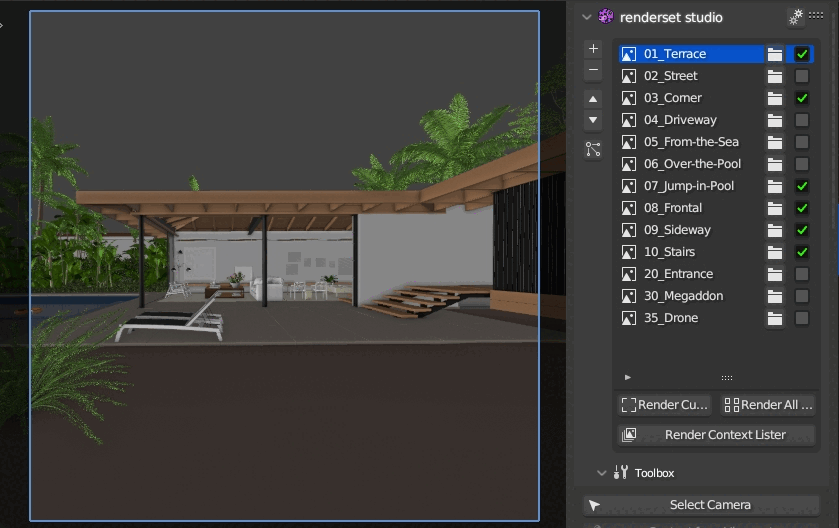 Render Manager Addon Renderset V2.0.1 fro Blender 渲染设置管理插件