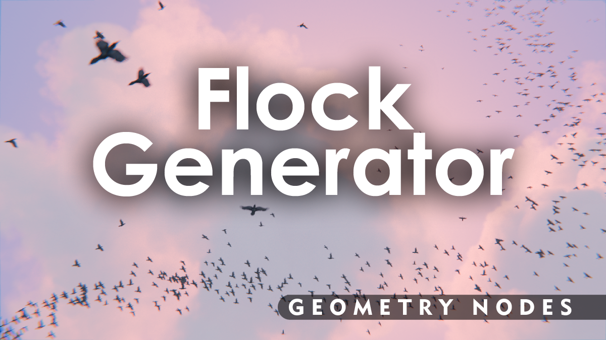 Flock Generator v1.0 blender 鸟类模型预设包
