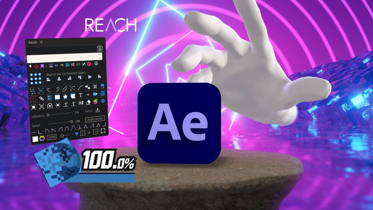 Reach AEssential Kit v2.1.3 fro After Effects 图层管理表达式操作多功能工具包