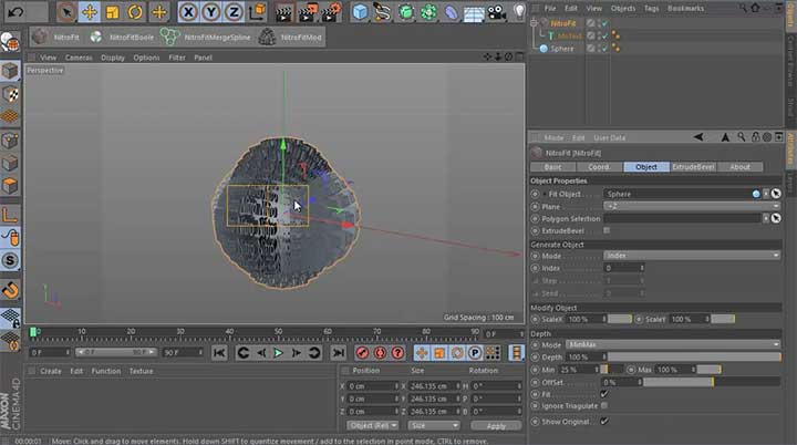 Nitro4D NitroFit v1.0 for Cinema 4D 模型分布克隆插件