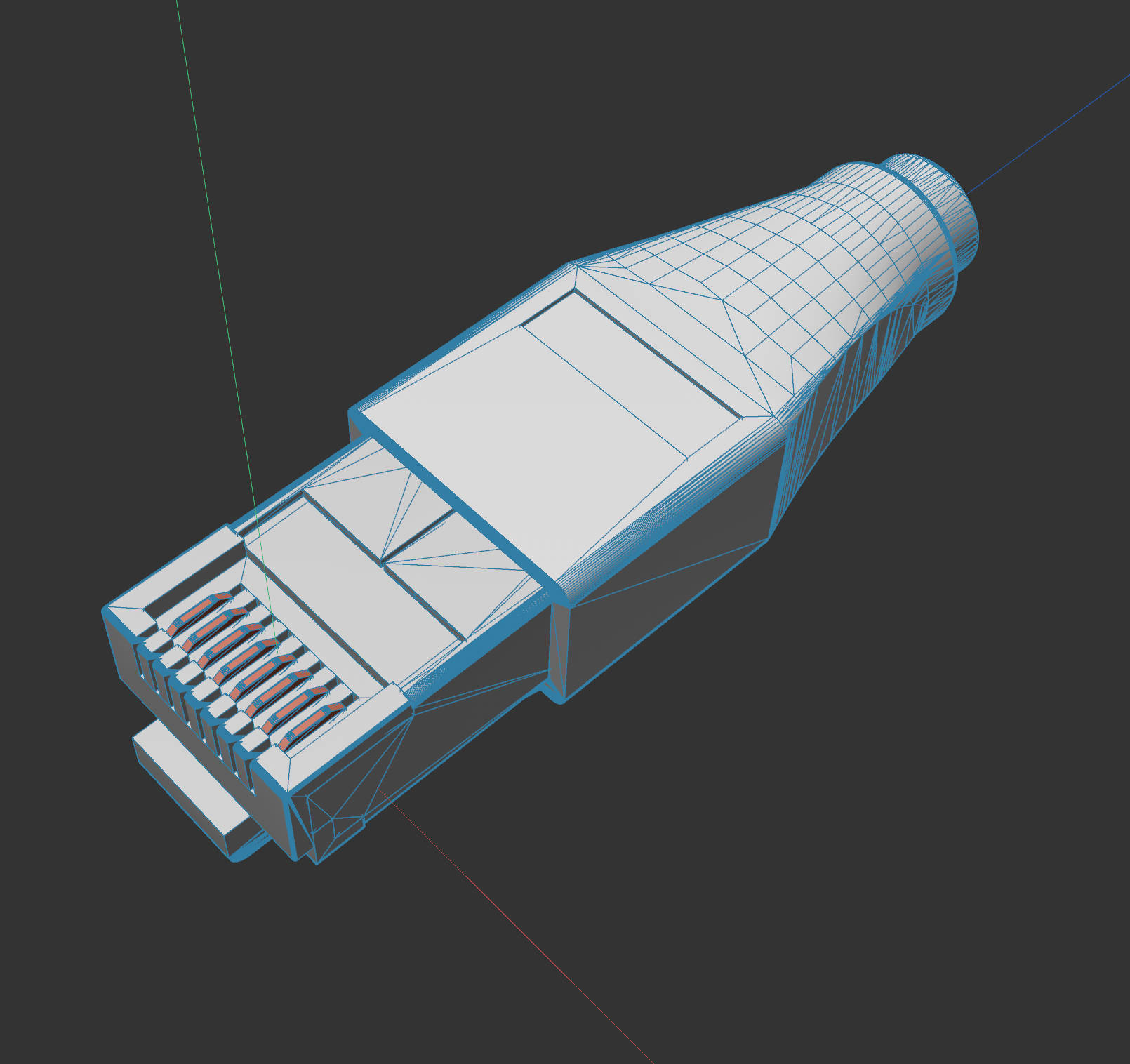RJ-45 以太网 网线插头模型
