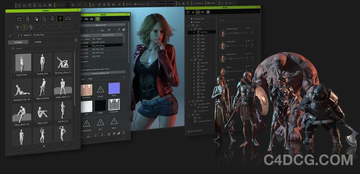 Reallusion Character Creator 4.2 三维角色动画动作设计软件