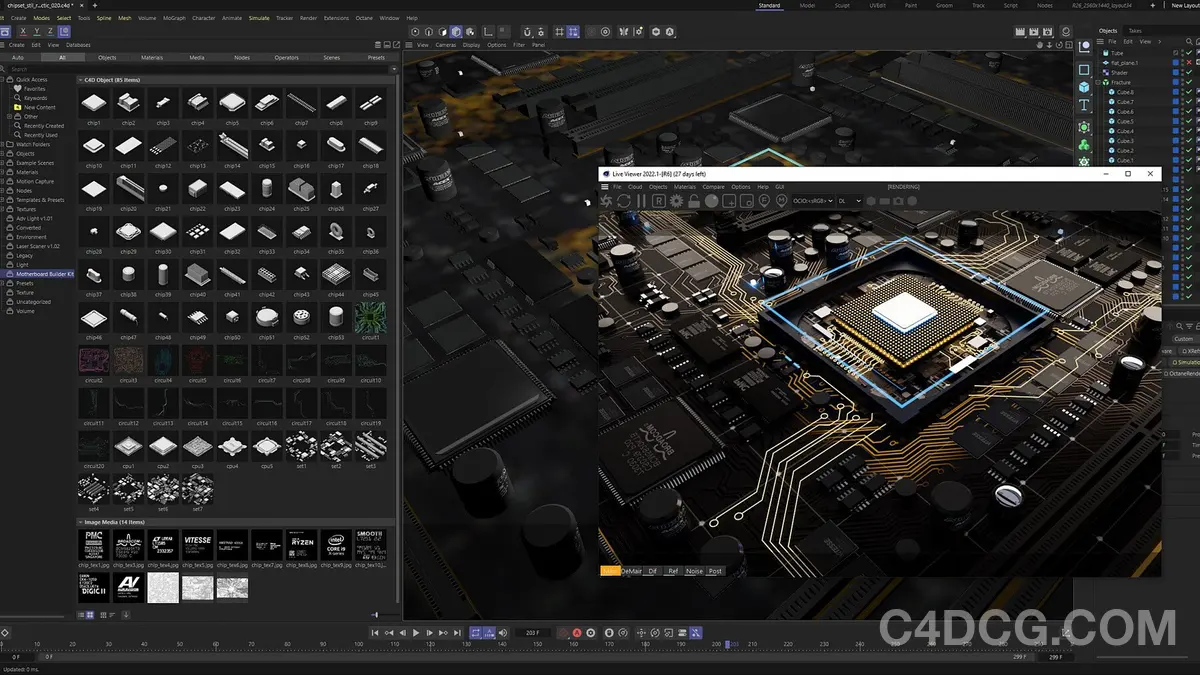 Motherboard Builder Kit v1 电脑处理器元器件模型预设