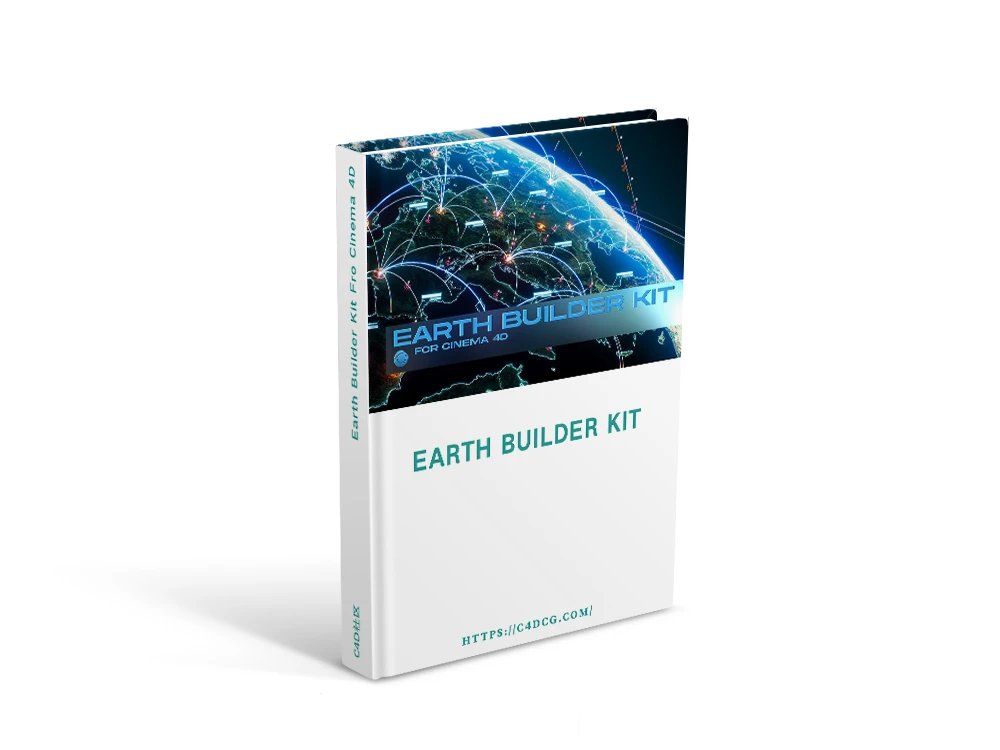 Earth Builder Kit Fro Cinema 4D 科技感地球地点定位预设