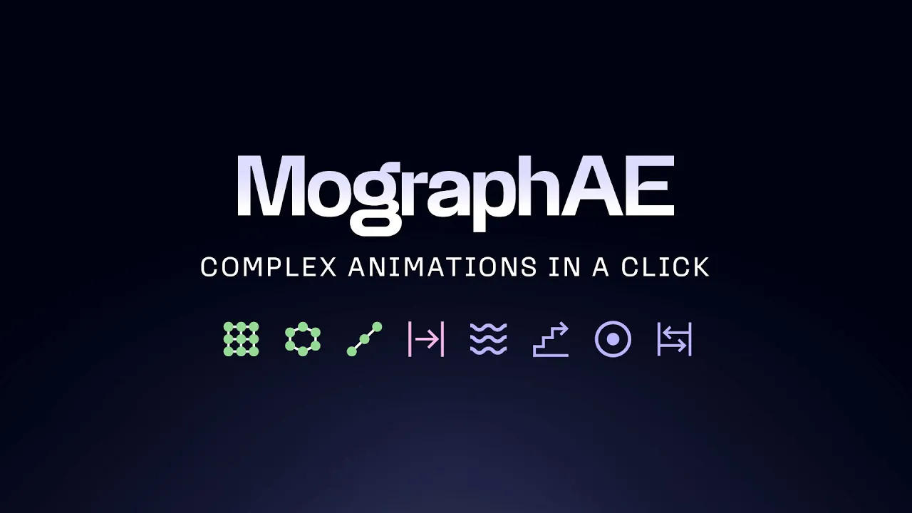 MographAE v1.7 Fro After Effects 网格阵列效果脚本