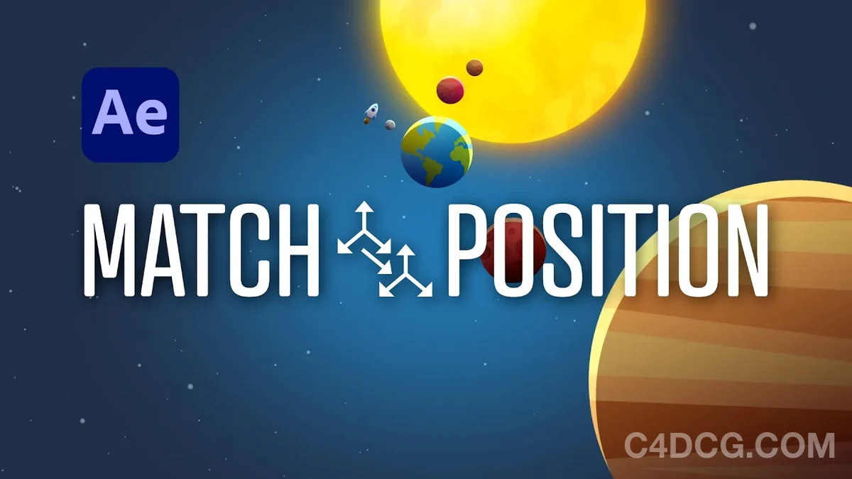 Match Position V1.1 Fro AE\C4D 快速匹配链接图层位置插件