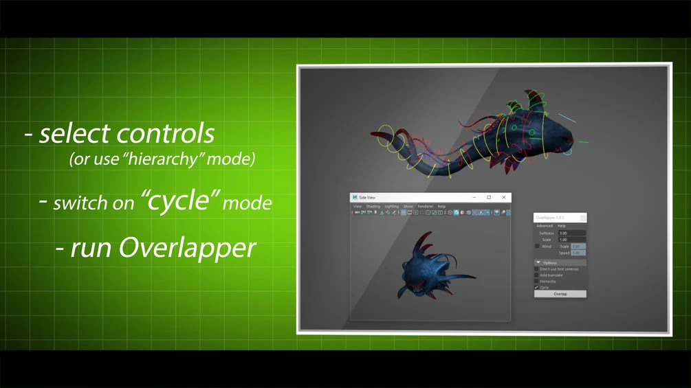 Overlapper V1.1.2 For Maya 2016-2024 摆动缓冲插件