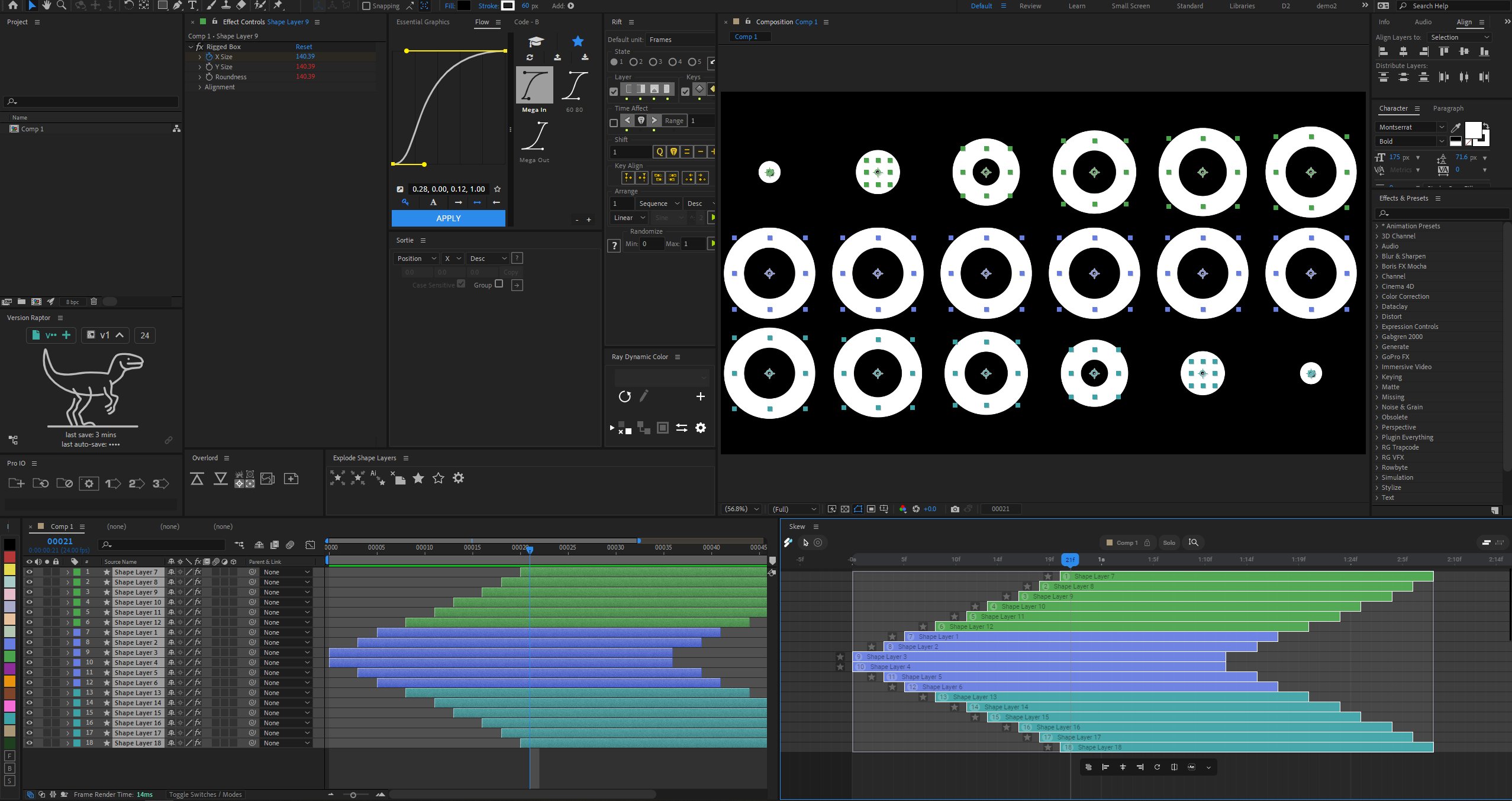 Skew Pro v2.0.2 fro After Effects 图层位置排列脚本