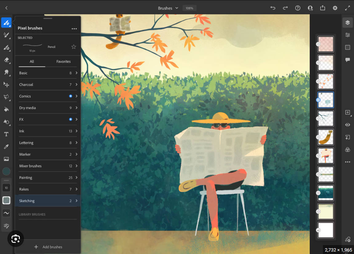 Adobe Fresco 2025 v5.5.5 数字绘画软件