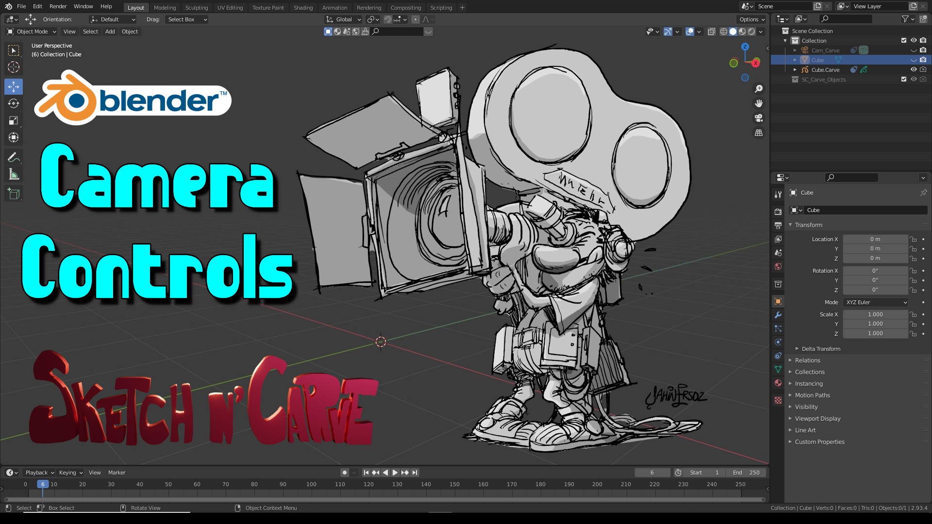 SketchN Camera Controls v4.3.0a for blender 相机控制插件