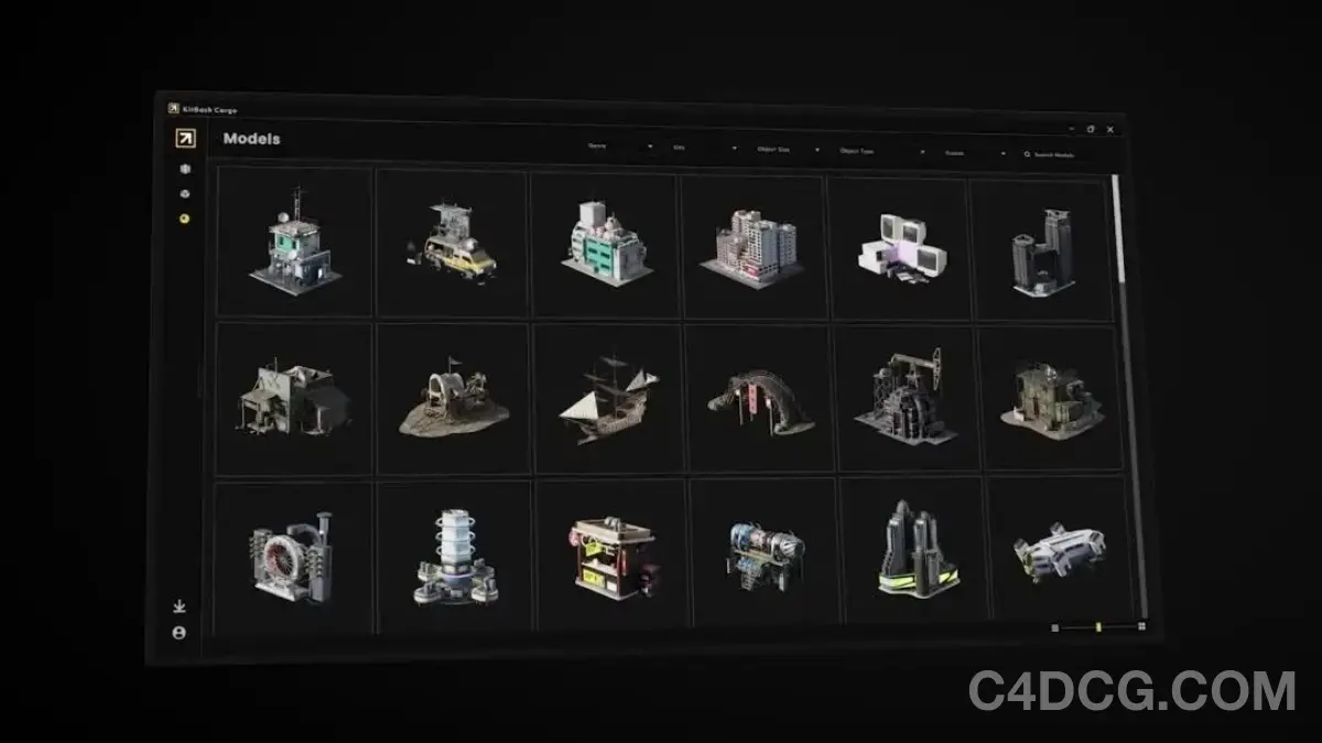 KitBash3D推出Cargo客户端，无缝集成Cinema 4D，简化资产管理
