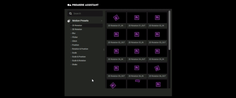 Motion Presets Pro v.1.1.0 for Premiere Pro 图层缓入缓出缩放弹跳旋转预设