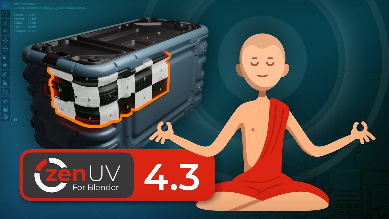 Zen Uv 5.2.0.0 for Blender 模型快速展UV插件