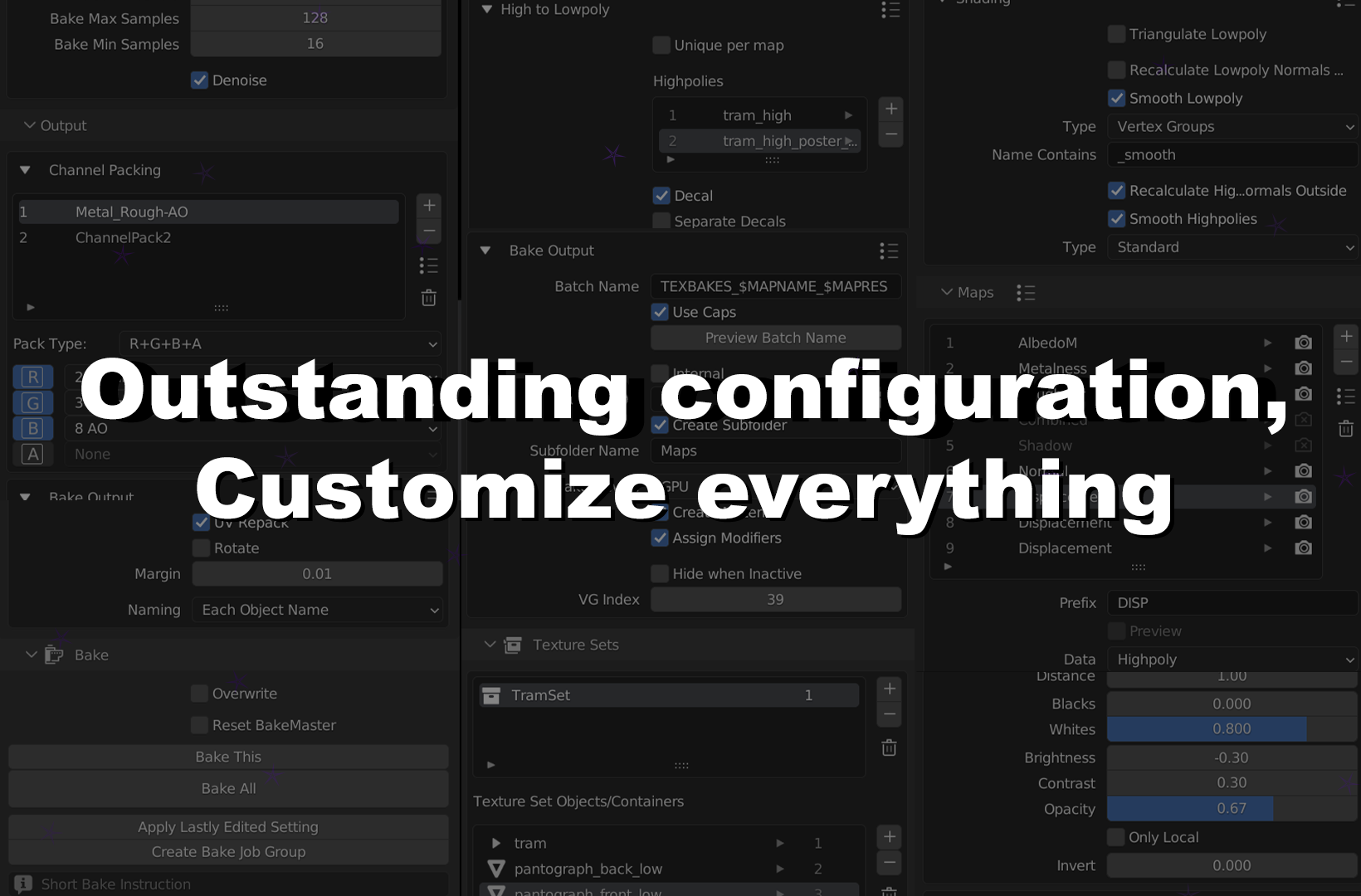 BakeMaster V2.7.2 Fro Blender 三维材质纹理贴图烘焙大师