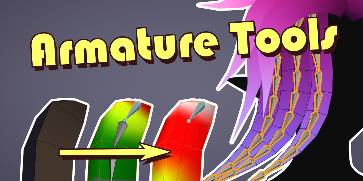 Armature Tools v5.2.3 for blender 骨骼权重生成编辑插件