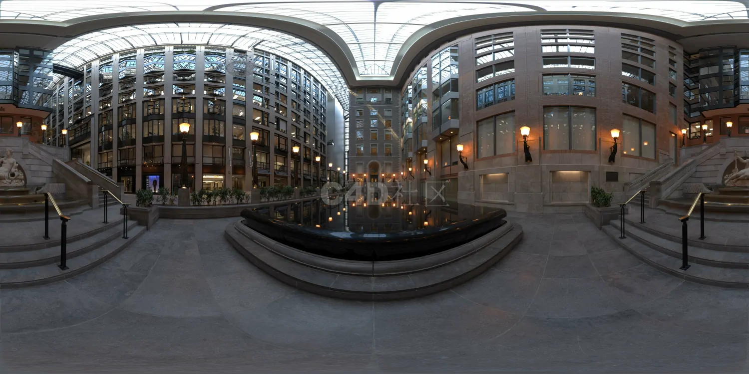 商场外面的建筑空间-HDR