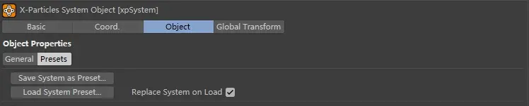 X-particles 使用文档：xpSystem