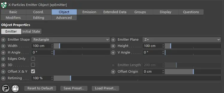 X-particles 使用文档：Emitter Object