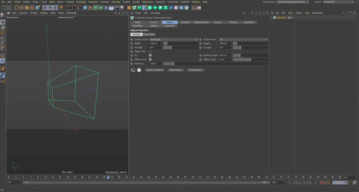 X-particles 使用文档：Emitter Object