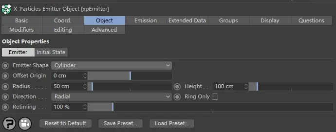 X-particles 使用文档：Emitter Object