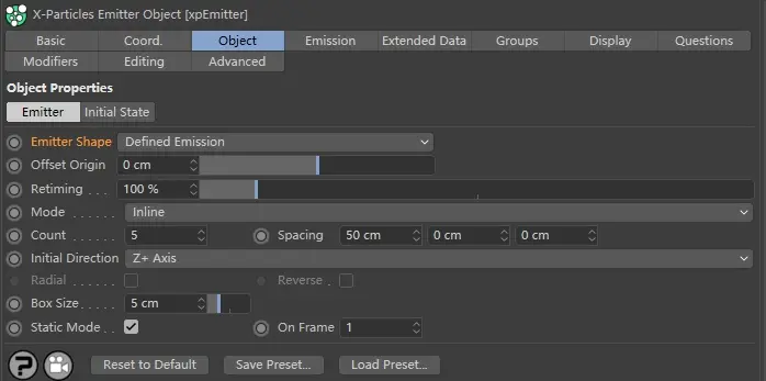 X-particles 使用文档：Emitter Object