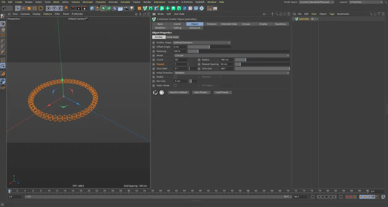 X-particles 使用文档：Emitter Object