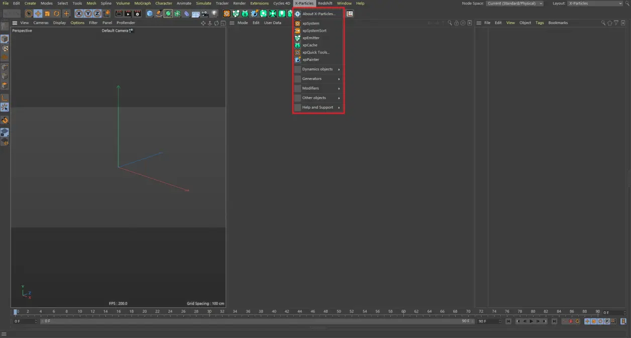 X-particles 使用文档：Main Menu
