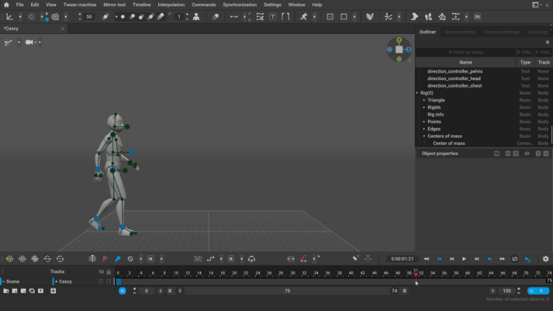 Cascadeur 2025.1 角色动作拟真动画软件