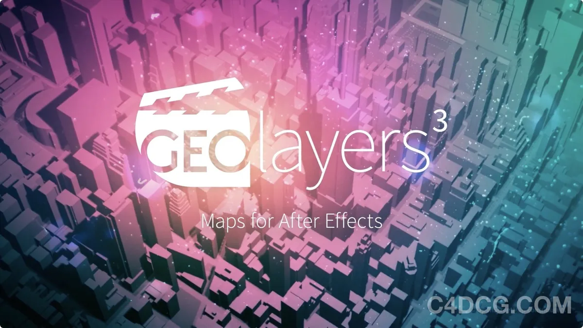 GEOlayers 3 v1.14.0 Fro After Effects 三维地形世界地图绘制脚本