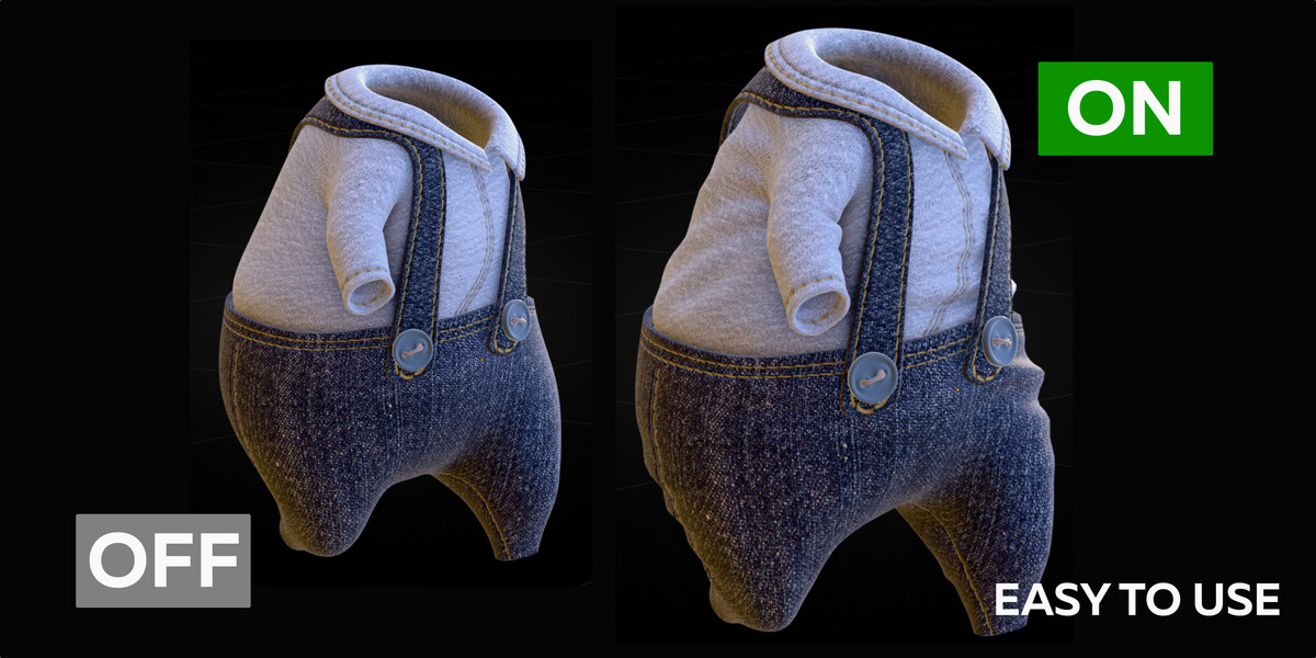 Folds Modifier v4 for blender 衣服褶皱修改器预设