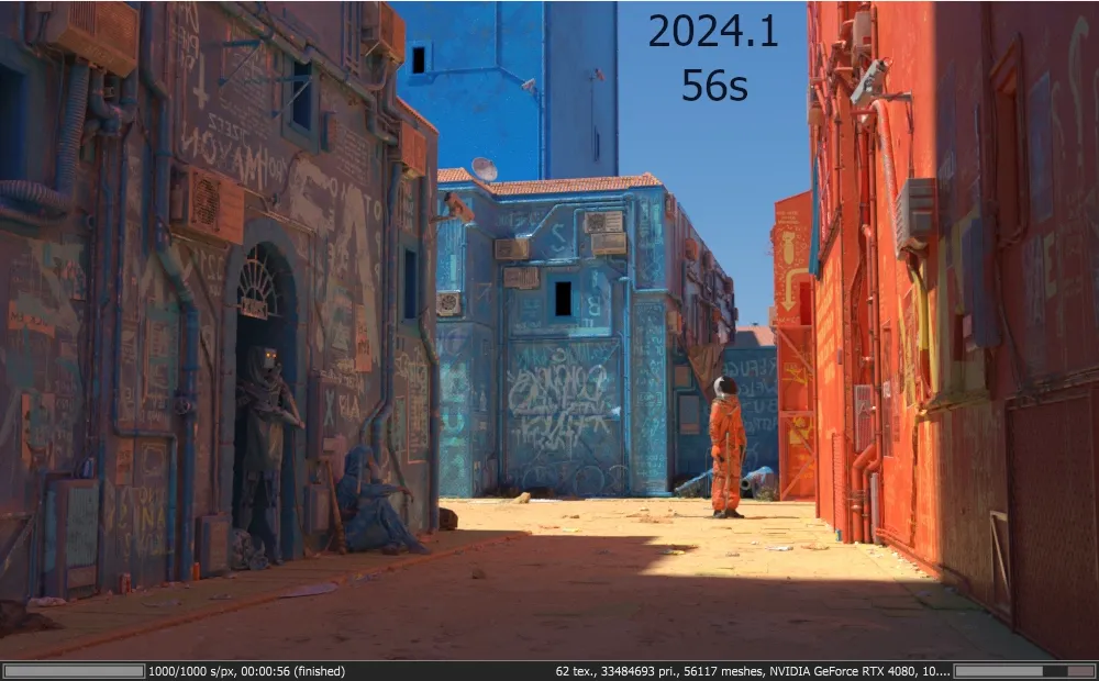 Octane 2024稳定版来了！更少的内存，更好的性能！即将加入AI生成和贴花功能。